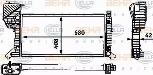 HELLA 8MK 376 721-444 - Radiatore, Raffreddamento motore autozon.pro