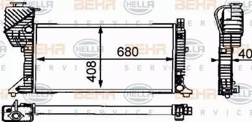 HELLA 8MK 376 721-434 - Radiatore, Raffreddamento motore autozon.pro