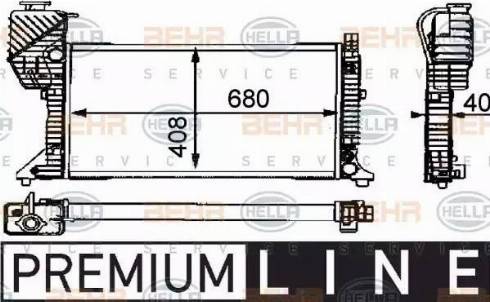 HELLA 8MK 376 721-431 - Radiatore, Raffreddamento motore autozon.pro