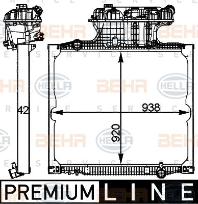 HELLA 8MK 376 721-685 - Radiatore, Raffreddamento motore autozon.pro