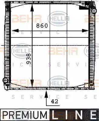 HELLA 8MK 376 721-621 - Radiatore, Raffreddamento motore autozon.pro