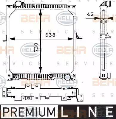 HELLA 8MK 376 721-141 - Radiatore, Raffreddamento motore autozon.pro