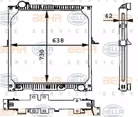 HELLA 8MK 376 721-321 - Radiatore, Raffreddamento motore autozon.pro