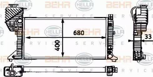 HELLA 8MK 376 721-204 - Radiatore, Raffreddamento motore autozon.pro