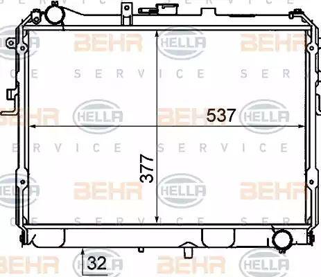 HELLA 8MK 376 727-681 - Radiatore, Raffreddamento motore autozon.pro