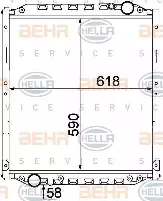 HELLA 8MK 376 774-441 - Radiatore, Raffreddamento motore autozon.pro