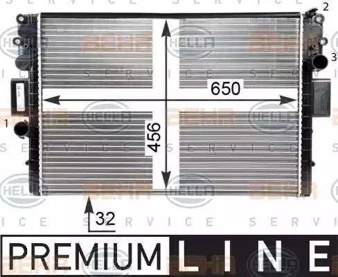 HELLA 8MK 376 774-421 - Radiatore, Raffreddamento motore autozon.pro