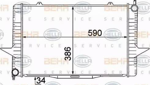 HELLA 8MK 376 774-191 - Radiatore, Raffreddamento motore autozon.pro