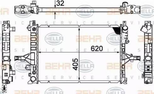 HELLA 8MK 376 774-231 - Radiatore, Raffreddamento motore autozon.pro