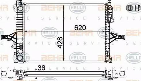 HELLA 8MK 376 774-221 - Radiatore, Raffreddamento motore autozon.pro