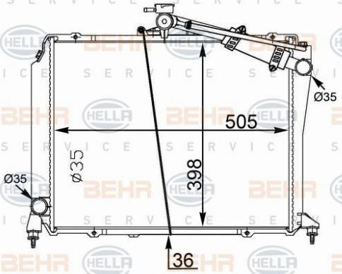 HELLA 8MK 376 775-764 - Radiatore, Raffreddamento motore autozon.pro