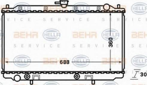 HELLA 8MK 376 770-561 - Radiatore, Raffreddamento motore autozon.pro