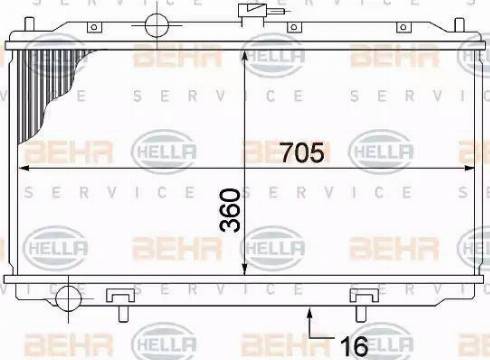 HELLA 8MK 376 770-651 - Radiatore, Raffreddamento motore autozon.pro