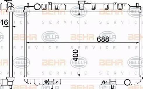 HELLA 8MK 376 770-601 - Radiatore, Raffreddamento motore autozon.pro