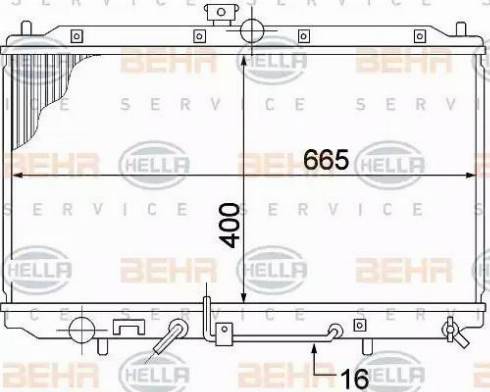 HELLA 8MK 376 770-111 - Radiatore, Raffreddamento motore autozon.pro