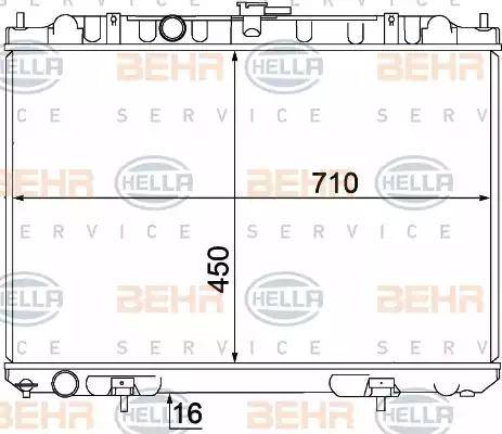 HELLA 8MK 376 770-761 - Radiatore, Raffreddamento motore autozon.pro