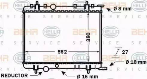 HELLA 8MK 376 771-411 - Radiatore, Raffreddamento motore autozon.pro