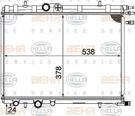 HELLA 8MK 376 771-511 - Radiatore, Raffreddamento motore autozon.pro