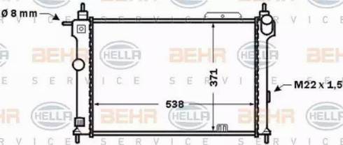 HELLA 8MK 376 771-061 - Radiatore, Raffreddamento motore autozon.pro