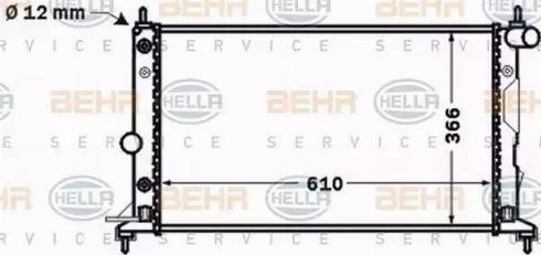 HELLA 8MK 376 771-181 - Radiatore, Raffreddamento motore autozon.pro