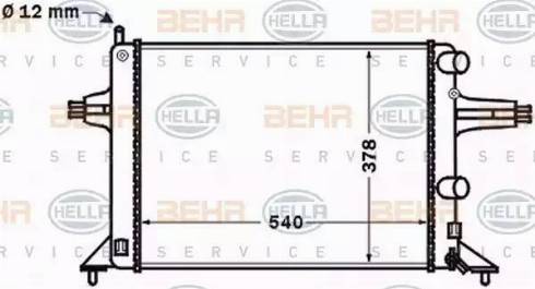 HELLA 8MK 376 771-121 - Radiatore, Raffreddamento motore autozon.pro