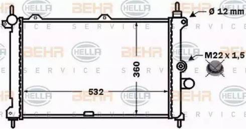 HELLA 8MK 376 771-171 - Radiatore, Raffreddamento motore autozon.pro