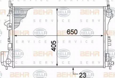 HELLA 8MK 376 771-201 - Radiatore, Raffreddamento motore autozon.pro