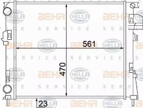 HELLA 8MK 376 771-761 - Radiatore, Raffreddamento motore autozon.pro