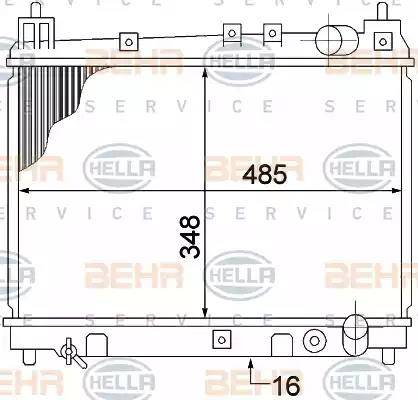 HELLA 8MK 376 773-481 - Radiatore, Raffreddamento motore autozon.pro