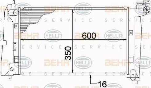 HELLA 8MK 376 773-631 - Radiatore, Raffreddamento motore autozon.pro