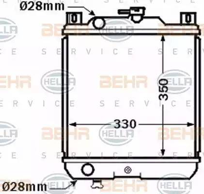 HELLA 8MK 376 772-641 - Radiatore, Raffreddamento motore autozon.pro