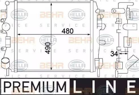 HELLA 8MK 376 772-001 - Radiatore, Raffreddamento motore autozon.pro