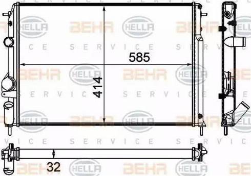 HELLA 8MK 376 772-011 - Radiatore, Raffreddamento motore autozon.pro