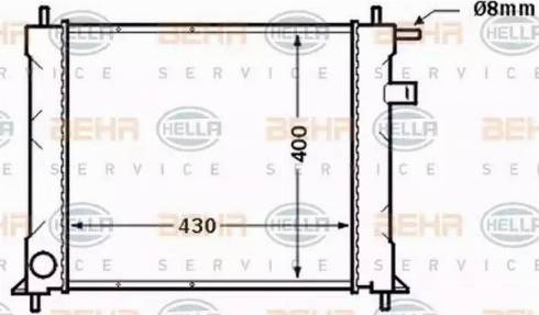 HELLA 8MK 376 772-161 - Radiatore, Raffreddamento motore autozon.pro