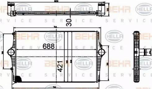 HELLA 8ML 376 988-514 - Intercooler autozon.pro