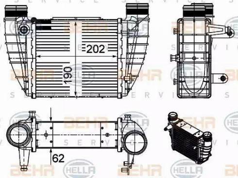 HELLA 8ML 376 988-044 - Intercooler autozon.pro