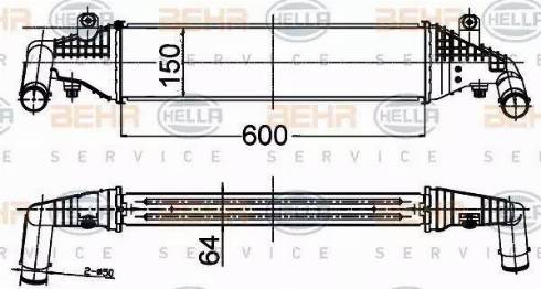 HELLA 8ML 376 988-284 - Intercooler autozon.pro