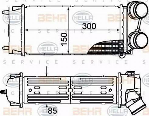 HELLA 8ML 376 899-241 - Intercooler autozon.pro