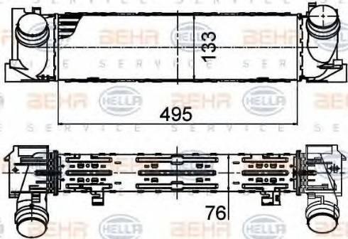 HELLA 8ML 376 791-754 - Intercooler autozon.pro