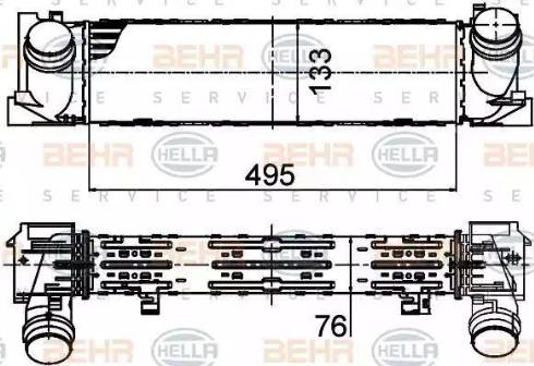 HELLA 8ML 376 791-751 - Intercooler autozon.pro