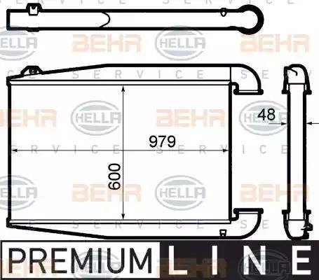 HELLA 8ML 376 792-011 - Intercooler autozon.pro