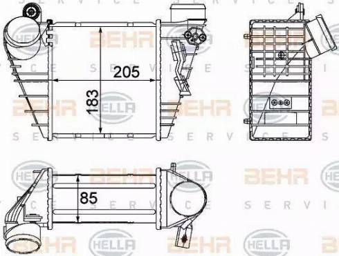 HELLA 8ML 376 700-704 - Intercooler autozon.pro