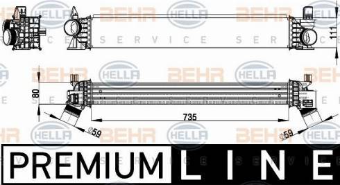 HELLA 8ML 376 733-521 - Intercooler autozon.pro