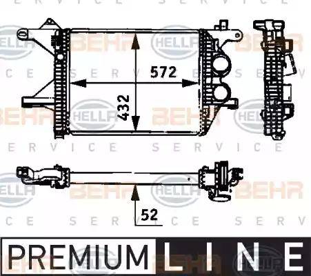 HELLA 8ML 376 723-781 - Intercooler autozon.pro