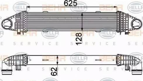 HELLA 8ML 376 777-091 - Intercooler autozon.pro