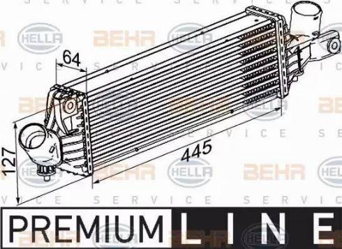 HELLA 8ML 376 777-081 - Intercooler autozon.pro