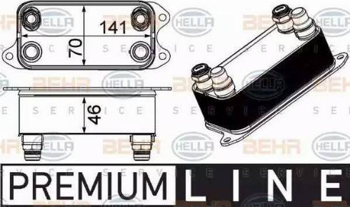 HELLA 8MO 376 924-061 - Radiatore olio, Cambio automatico autozon.pro