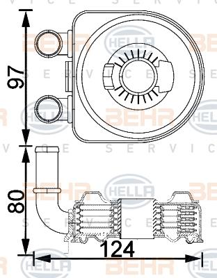 HELLA 8MO 376 797-091 - Radiatore olio, Olio motore autozon.pro