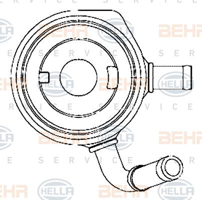 HELLA 8MO 376 797-111 - Radiatore olio, Olio motore autozon.pro