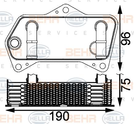 HELLA 8MO 376 797-181 - Radiatore olio, Cambio automatico autozon.pro